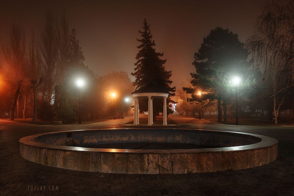 Туманный вечер в моем городке