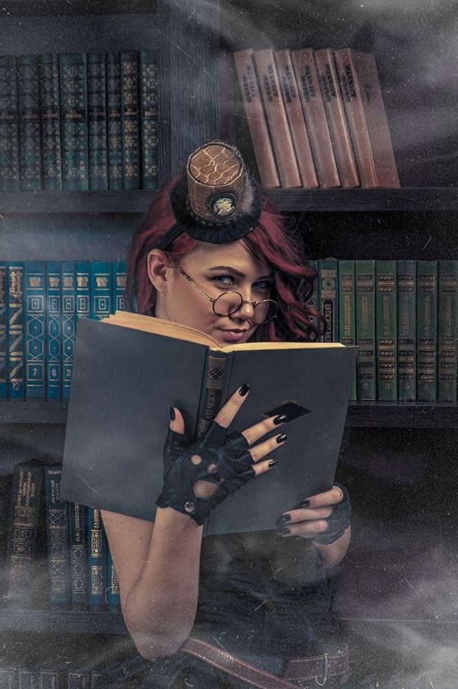 Violetta in the library