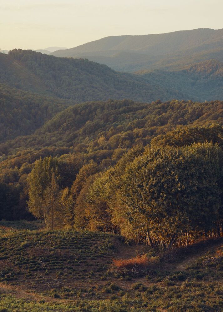 про закат в горах