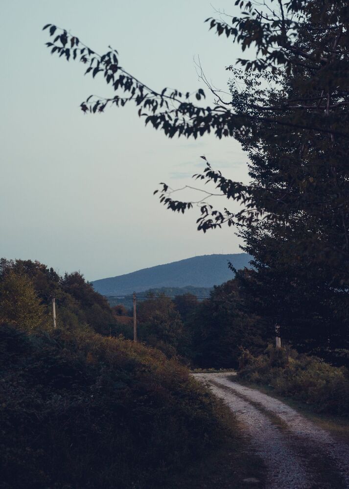 про закат в горах