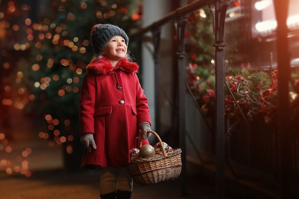 Новогодние портреты для маленькой девочки Аниты