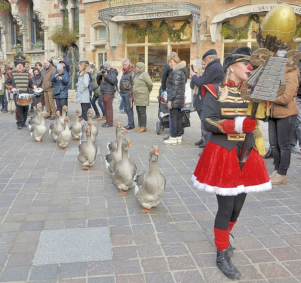 The dancing geese.