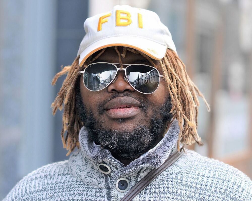 Street portraits of the African population of the city Verviers(Belgium).