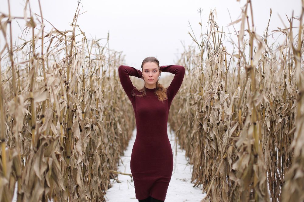 Lady in red