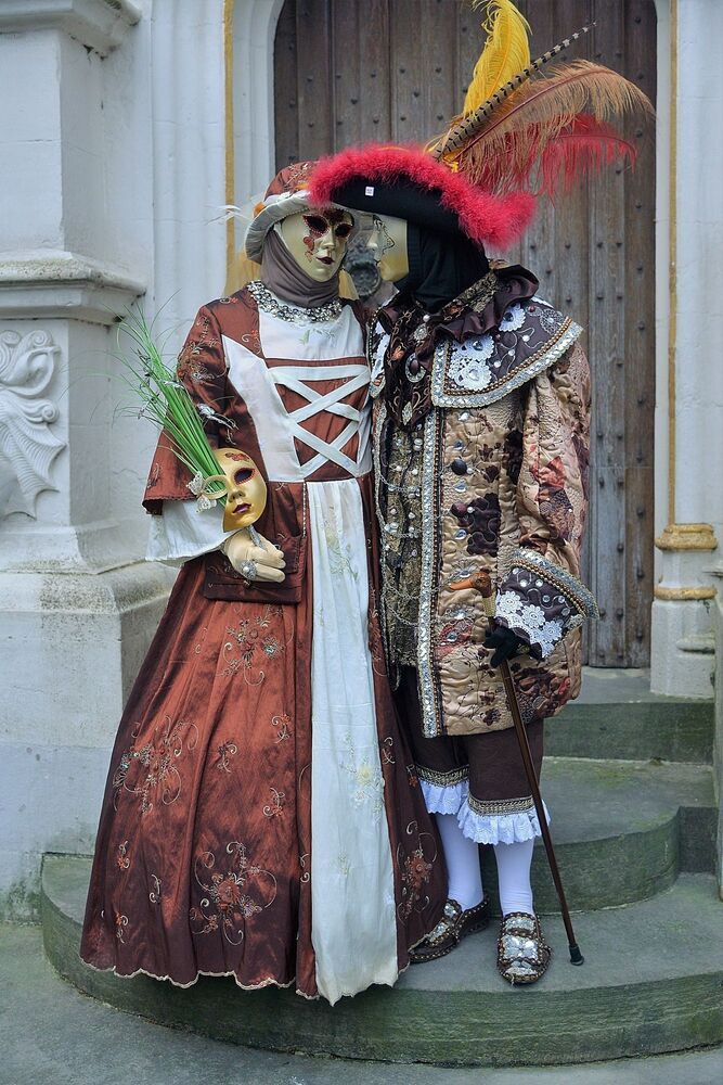 The costumes of Venice in Bruges(Belgium).