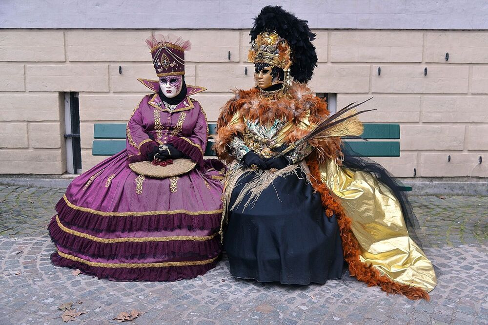 The costumes of Venice in Bruges(Belgium).