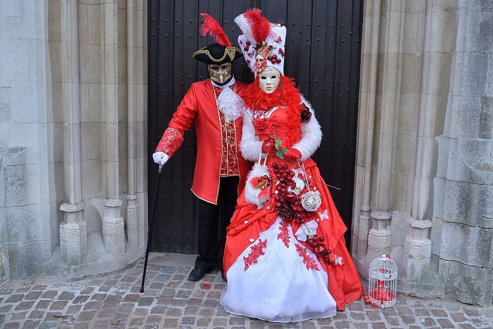 The costumes of Venice in Bruges(Belgium).