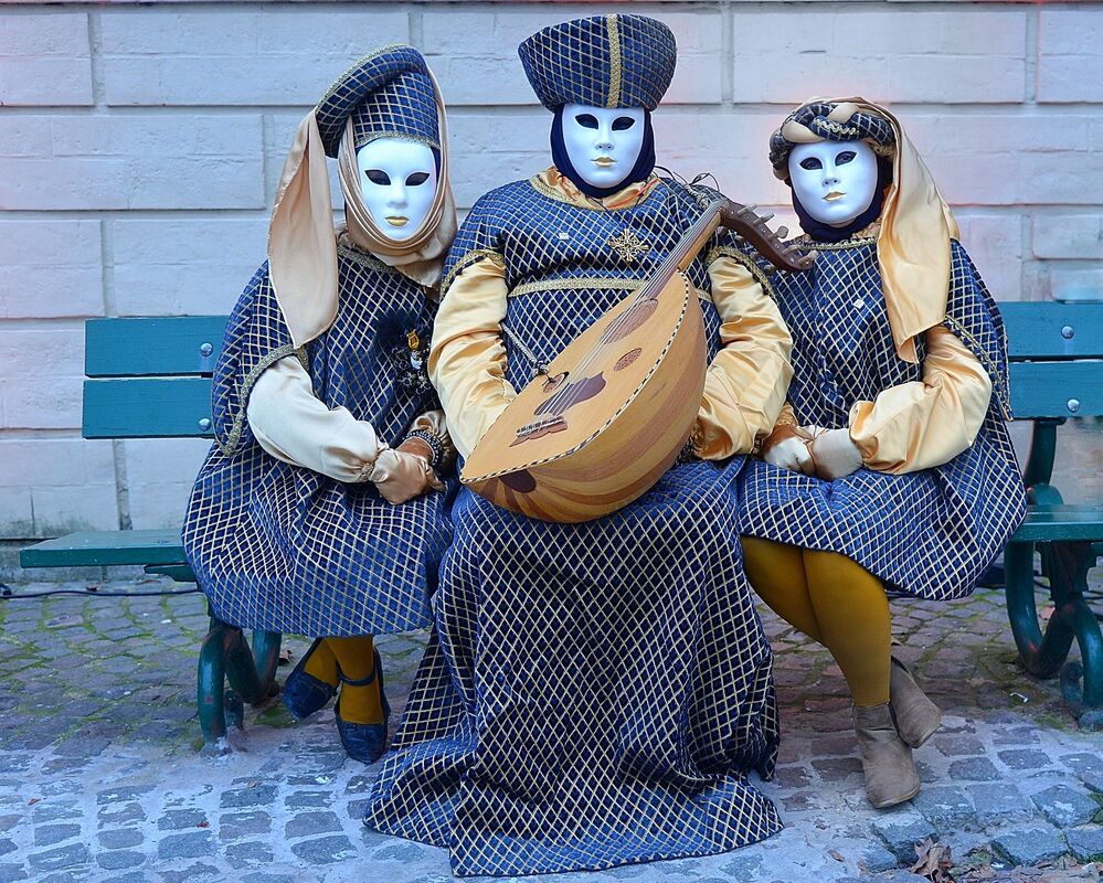 The costumes of Venice in Bruges(Belgium).