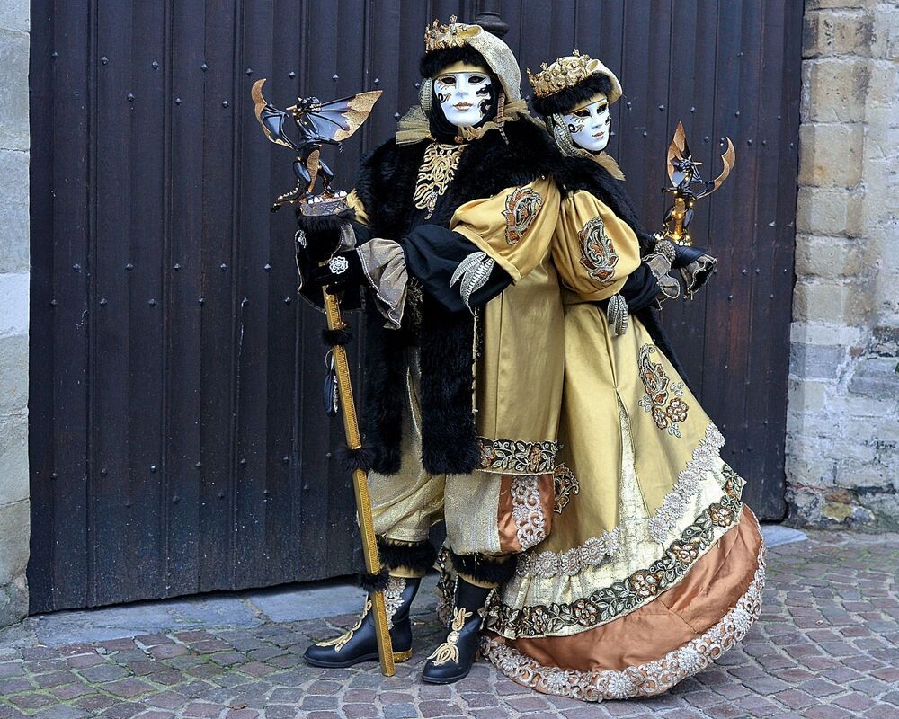 The costumes of Venice in Bruges(Belgium).