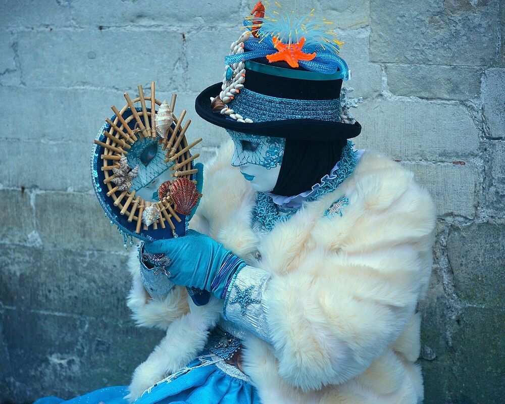The costumes of Venice in Bruges(Belgium).