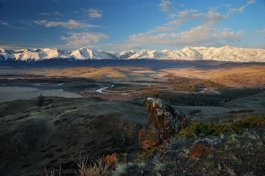 Утро в горах Алтая