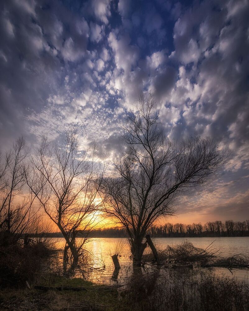 Danube and the sunset