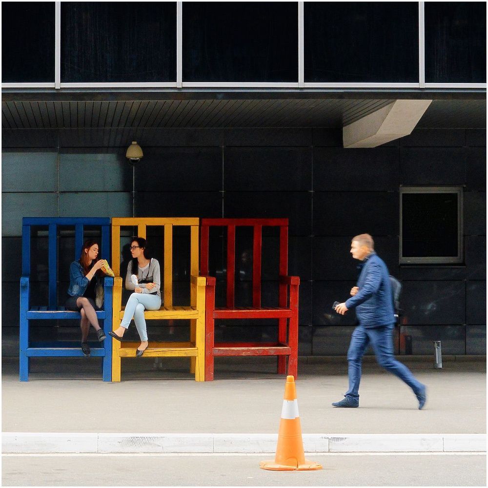 Abstract city and his habitants
