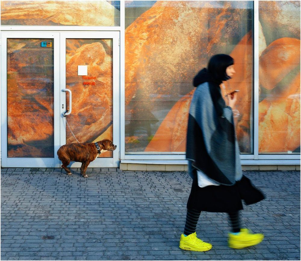 Abstract city and his habitants