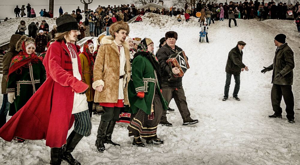 Масличные гулянья в Великом Новгороде.