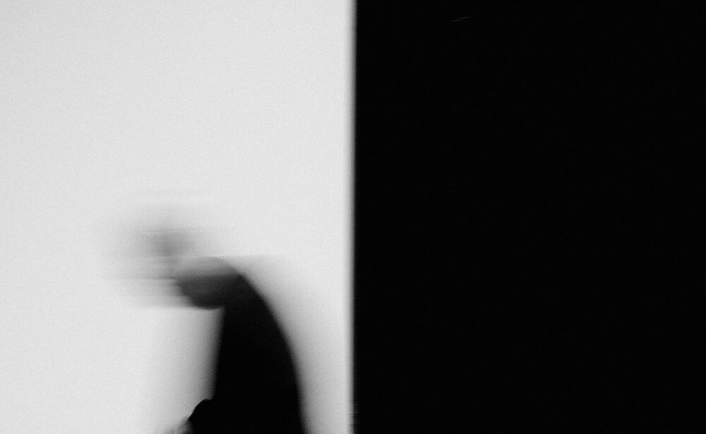 Abstract city and his b&w habitants
