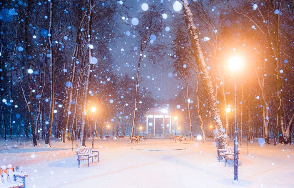 Заснеженный город