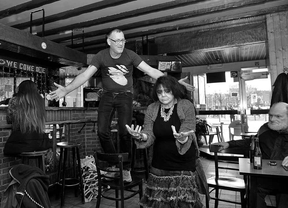 In the pubs of the port of Antwerp.