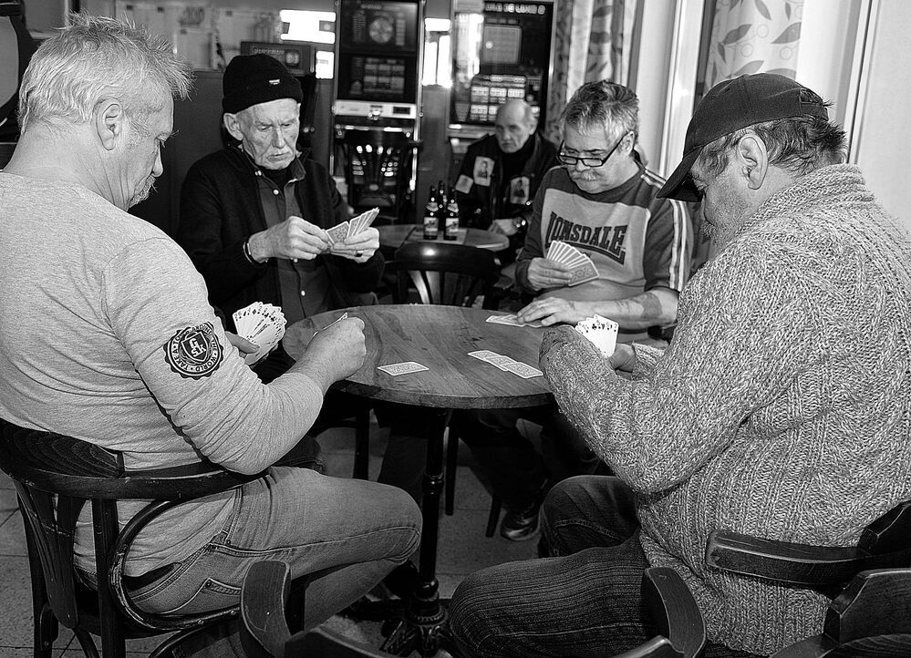 In the pubs of the port of Antwerp.