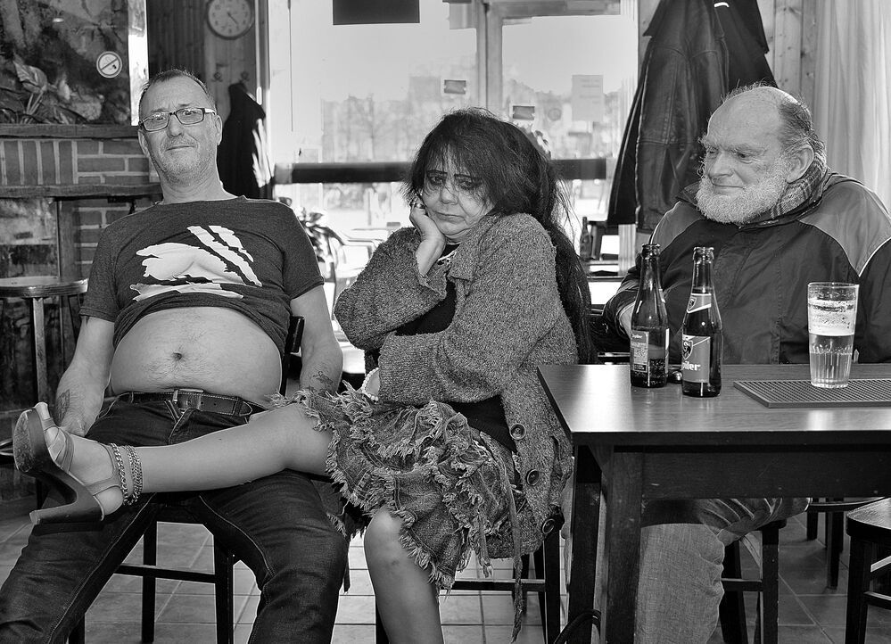 In the pubs of the port of Antwerp.