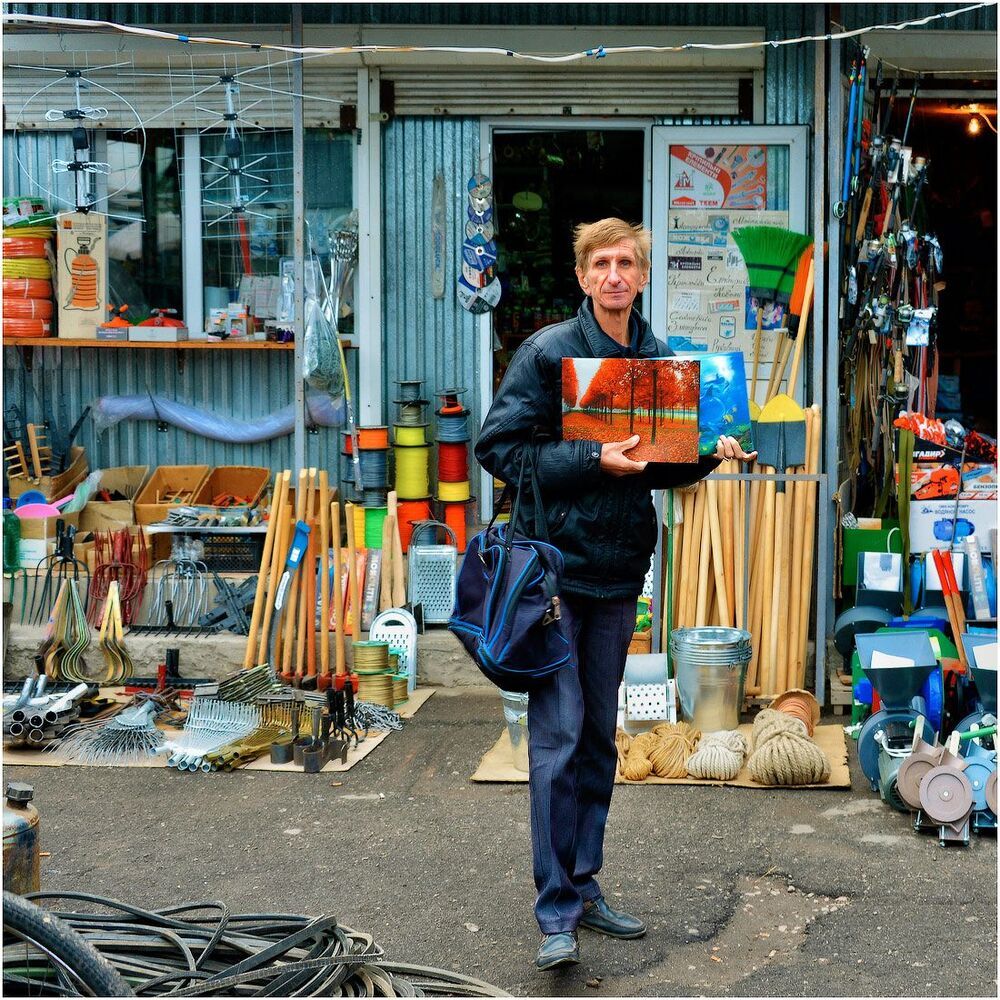 People of abstract city