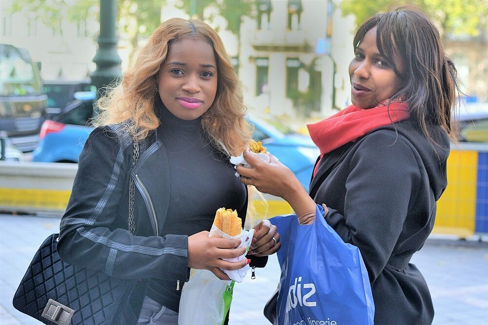Street portraits in the black district of Brussels:The Matong&eacute;.