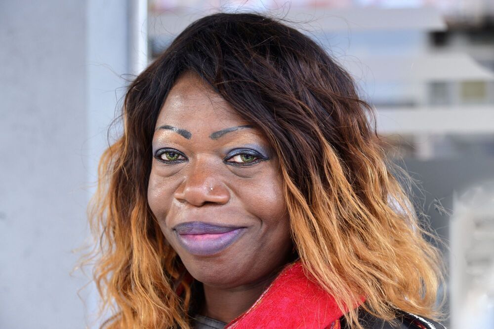 Street portraits in the black district of Brussels:The Matong&eacute;.