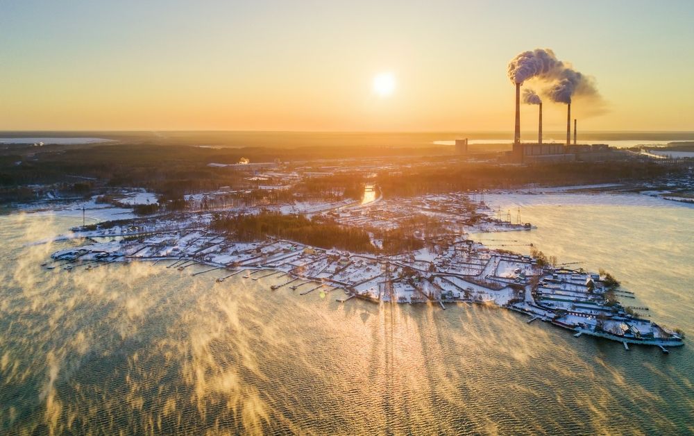 Утро на Рефтинском водохранилище