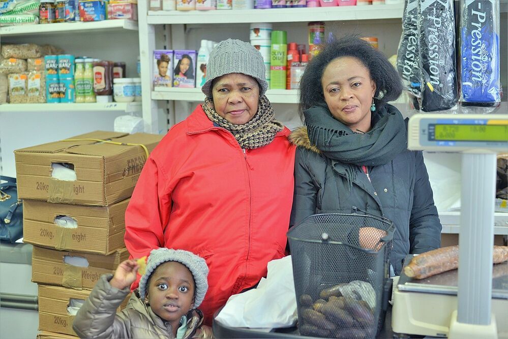 The colorful people of the African district of Antwerp(Belgium).