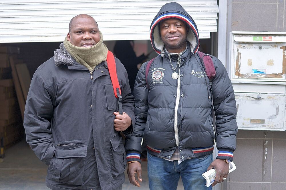 The colorful people of the African district of Antwerp(Belgium).