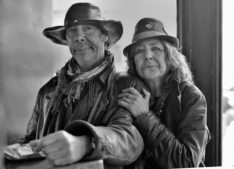 A happy couple.