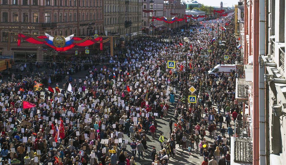Бессмертный полк. Санкт-Петербург. 9 мая 2018 года.