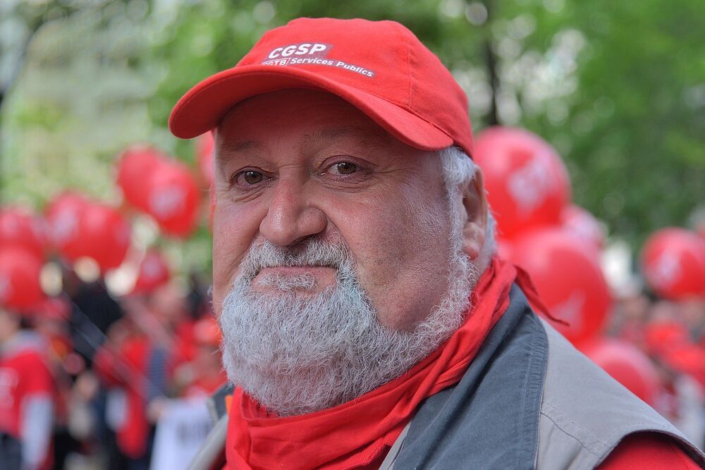 Portraits from the demonstration in Brussels.