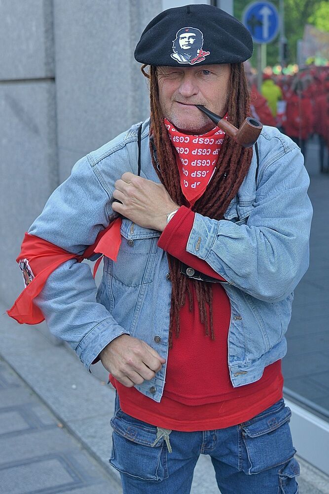 Portraits from the demonstration in Brussels.
