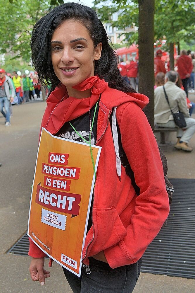 Portraits from the demonstration in Brussels.