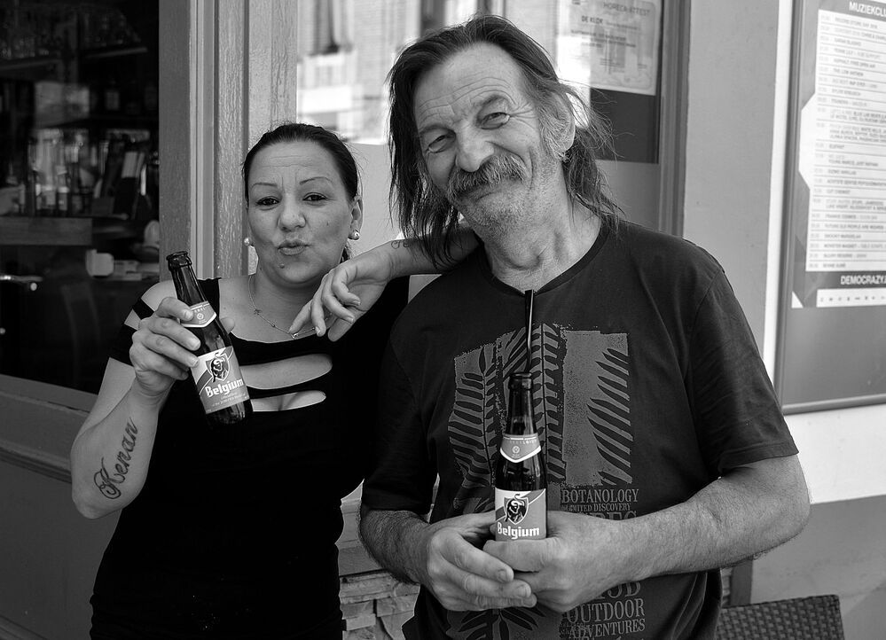 In the pubs of the port of Antwerp.