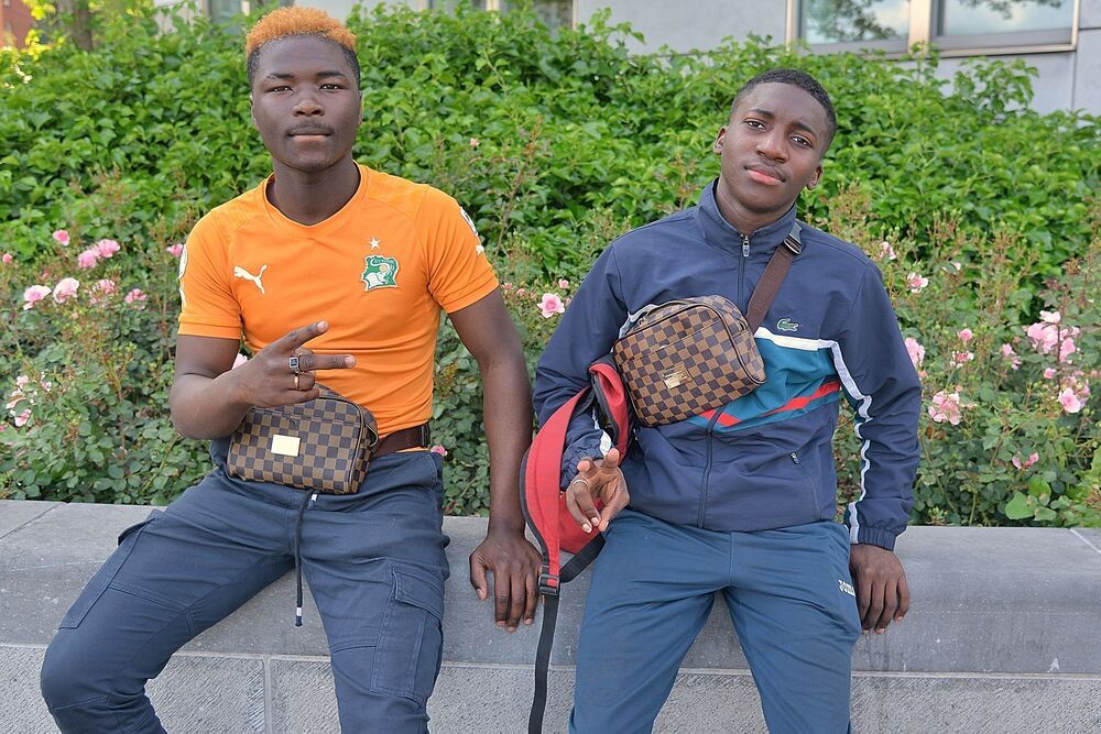 Portraits of Africans in the city of Li&egrave;ge(Belgium).