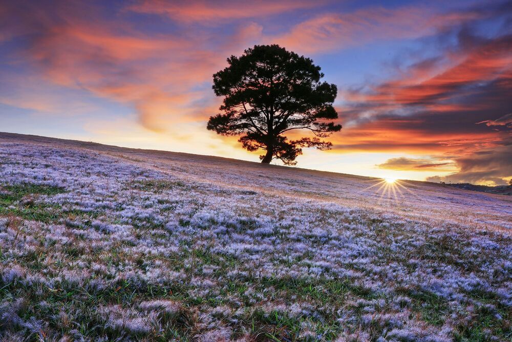 Sunrise on the city of Dalat