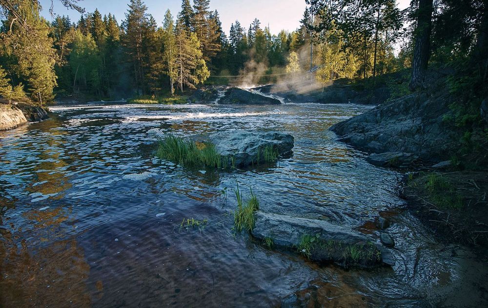 Водопад Ахвенкоски. Карелия.