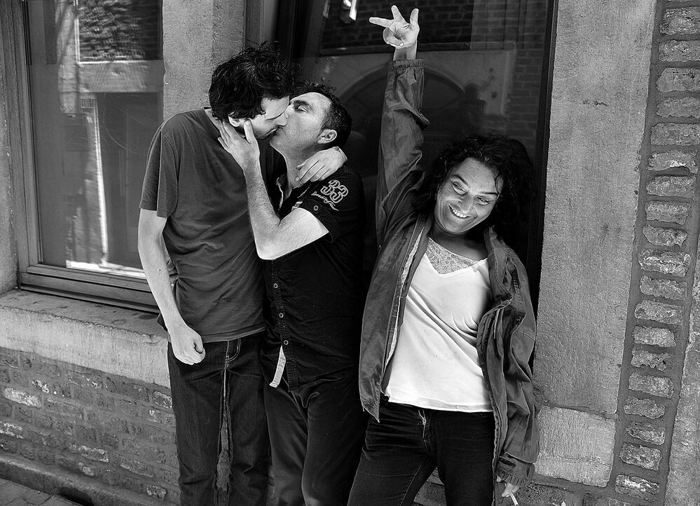 People of the quarter Longdoz in the city Li&egrave;ge(Belgium).