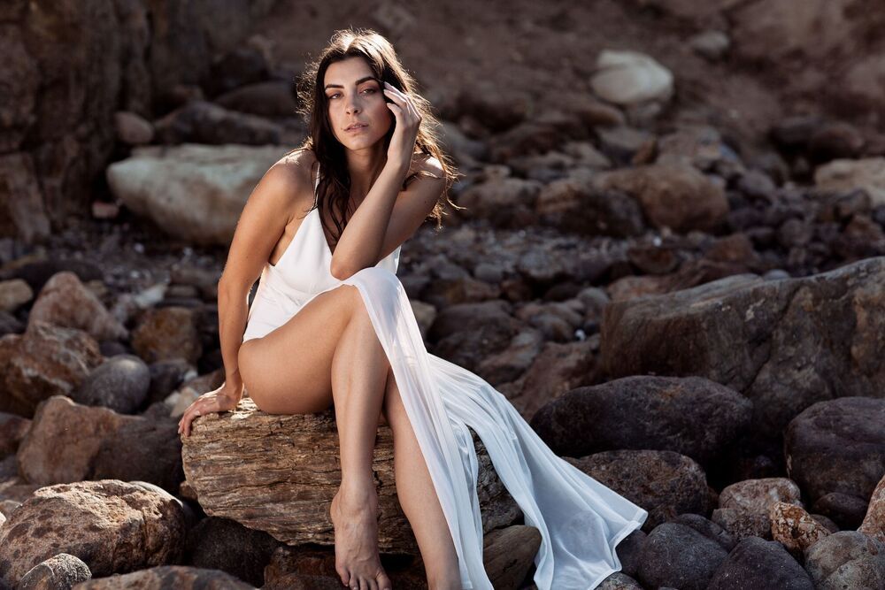 Ocean, rocks, spray, and mood.