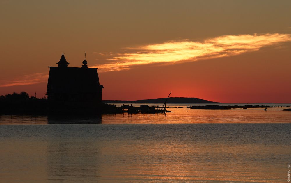 Восход солнца на Белом Море