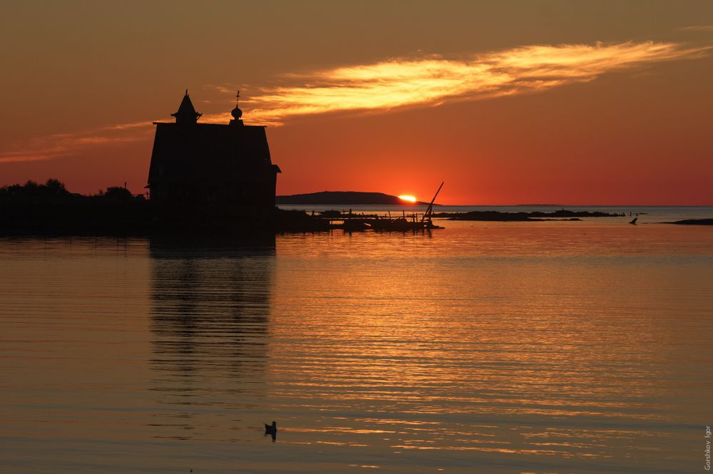 Восход солнца на Белом Море