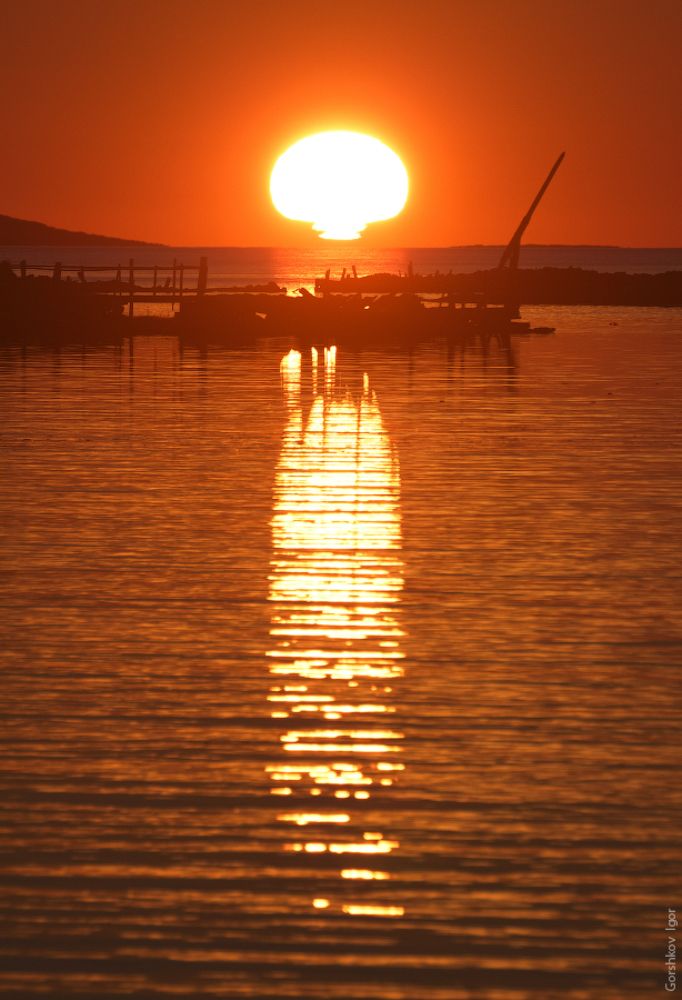 Восход солнца на Белом Море