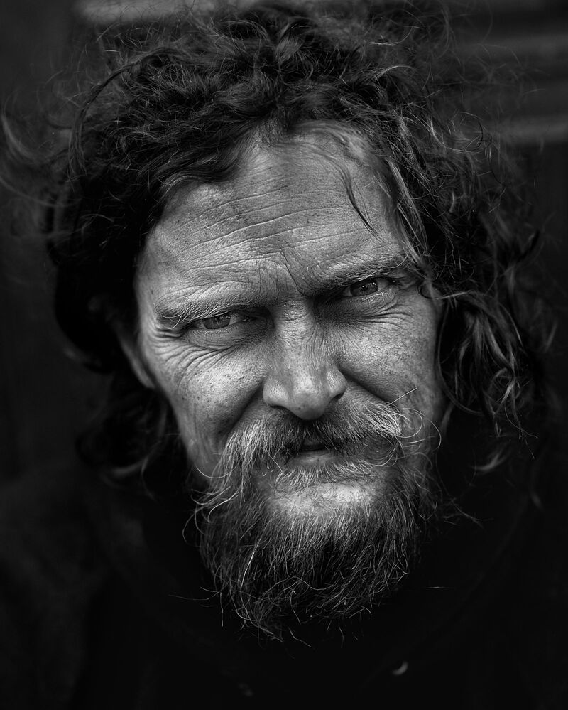 Portraits of homeless.