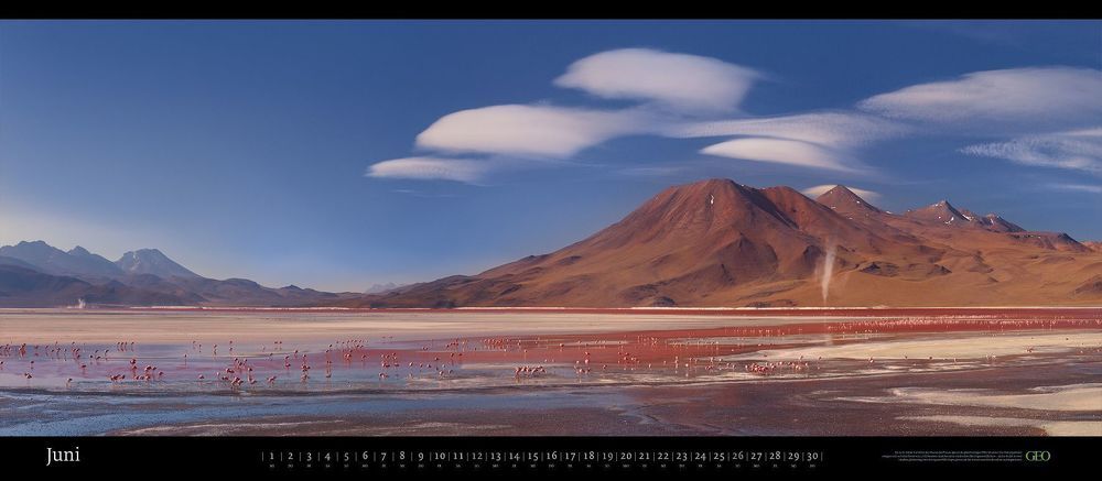 Laguna Colorada, Eduardo Avaroa Andean Fauna National Reserve, Bolivia. November 2011. Panoramic