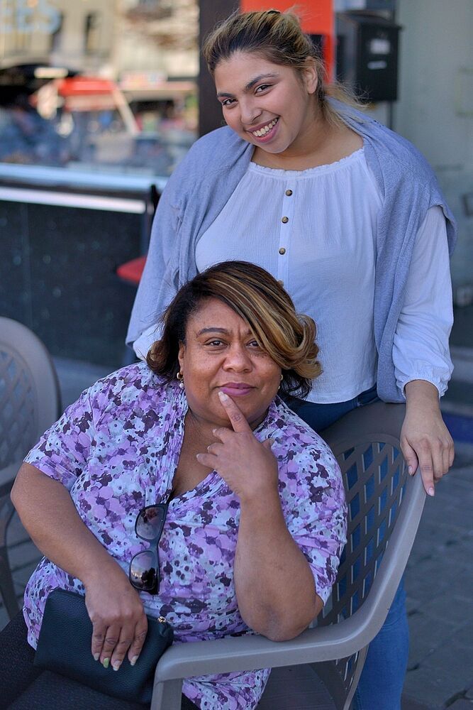 Portraits of the multicultural quarter The Seefhoek in the city of Antwerp(Belgium).