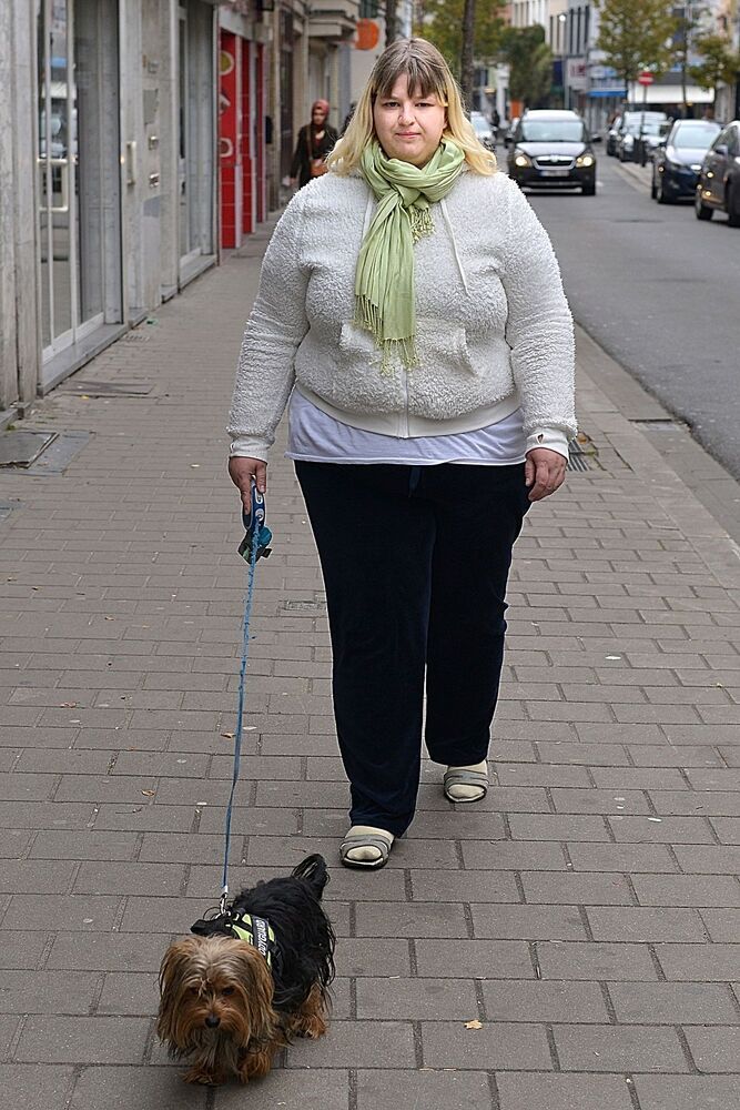 Man and dog.