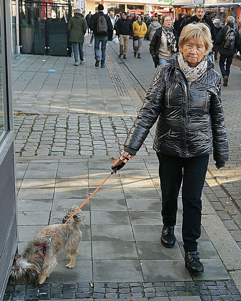 Man and dog.