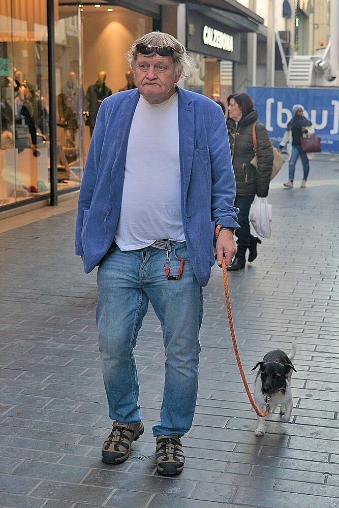 Man and dog.